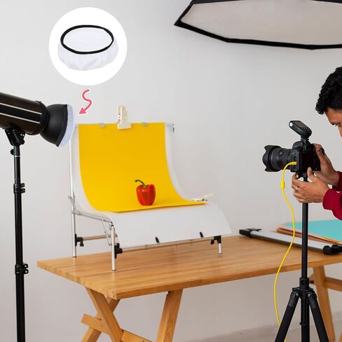 7"/18cm Light Diffuser, 4 Pack Light Diffuser Lamp Sock Soft Cover, White Lamps Shade Diffusers, Standard Cloth Diffusers Lights Sock Lamps for Studio Strobe Reflector, Video Shooting (White) in Saudi Arabia