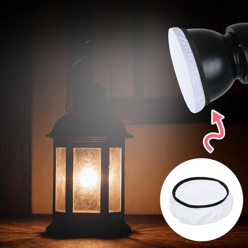 7"/18cm Light Diffuser, 4 Pack Light Diffuser Lamp Sock Soft Cover, White Lamps Shade Diffusers, Standard Cloth Diffusers Lights Sock Lamps for Studio Strobe Reflector, Video Shooting (White) in Saudi Arabia