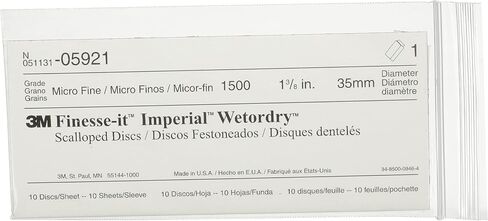 3M Finesse-it Imperial Wetordry Scallop Disc، 05921، 1 3/8 بوصة، 1500، 100 قرص في كل عبوة، 10 عبوات في كل علبة in Kuwait