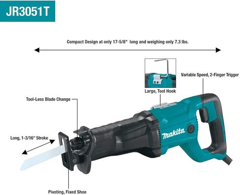 ماكيتا JR3051T-R 115V 12 أمبير المنشار الترددي السلكي (متجدد) in Kuwait