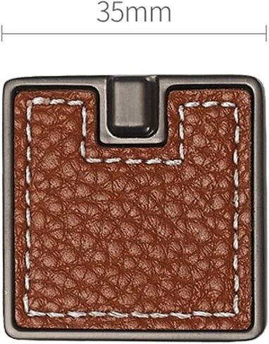 Wardrobe Cabinet Door Handle Soft PU Leather Handles Cupboard Knobs Pull with Screws for Drawer Furniture Hardware(Brown,Distance 35mm) in Kuwait