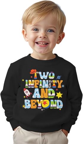 KEKEMI Birthday Boy Sweatshirt Two Years Old Birthday Boy Long Sleeve Shirt 2T B-Day Party Outfit Cute Fall Pullover Clothes in Saudi Arabia
