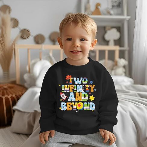 KEKEMI Birthday Boy Sweatshirt Two Years Old Birthday Boy Long Sleeve Shirt 2T B-Day Party Outfit Cute Fall Pullover Clothes in Saudi Arabia