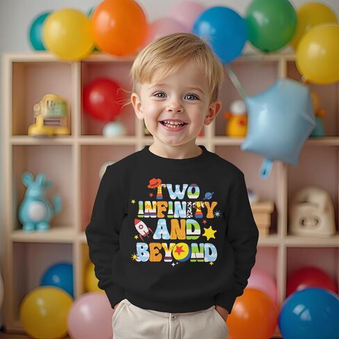 KEKEMI Birthday Boy Sweatshirt Two Years Old Birthday Boy Long Sleeve Shirt 2T B-Day Party Outfit Cute Fall Pullover Clothes in Saudi Arabia
