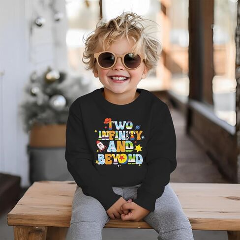 KEKEMI Birthday Boy Sweatshirt Two Years Old Birthday Boy Long Sleeve Shirt 2T B-Day Party Outfit Cute Fall Pullover Clothes in Saudi Arabia
