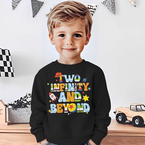 KEKEMI Birthday Boy Sweatshirt Two Years Old Birthday Boy Long Sleeve Shirt 2T B-Day Party Outfit Cute Fall Pullover Clothes in Saudi Arabia