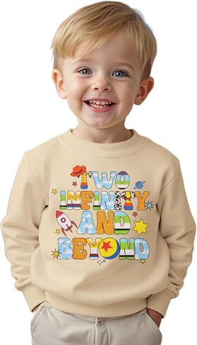 KEKEMI Birthday Boy Sweatshirt Two Years Old Birthday Boy Long Sleeve Shirt 2T B-Day Party Outfit Cute Fall Pullover Clothes in Saudi Arabia