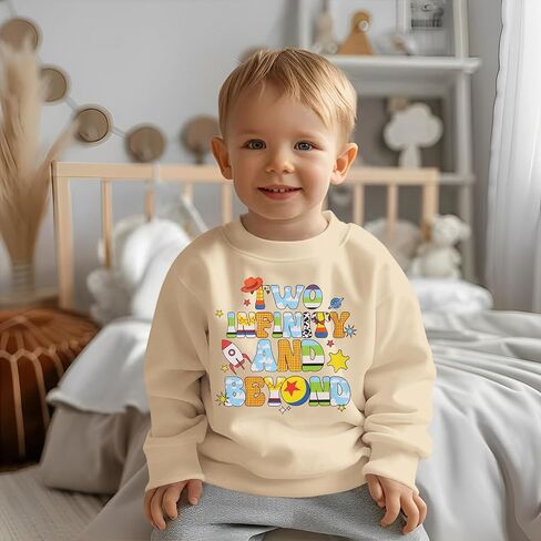 KEKEMI Birthday Boy Sweatshirt Two Years Old Birthday Boy Long Sleeve Shirt 2T B-Day Party Outfit Cute Fall Pullover Clothes in Saudi Arabia
