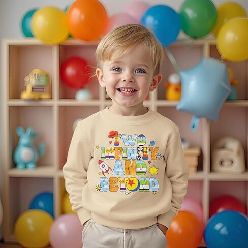 KEKEMI Birthday Boy Sweatshirt Two Years Old Birthday Boy Long Sleeve Shirt 2T B-Day Party Outfit Cute Fall Pullover Clothes in Saudi Arabia