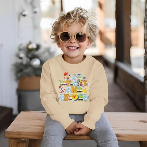 KEKEMI Birthday Boy Sweatshirt Two Years Old Birthday Boy Long Sleeve Shirt 2T B-Day Party Outfit Cute Fall Pullover Clothes in Saudi Arabia