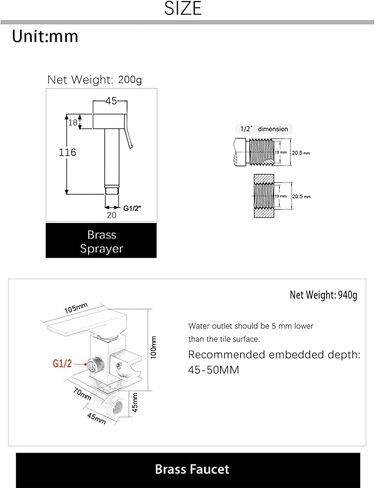 طقم بخاخ مرحاض محمول من النحاس، طقم بخاخ حفاضات من القماش الذهبي المصقول، ماء ساخن وبارد، بخاخ حمام مثبت على الحائط مع خرطوم من الفولاذ المقاوم للصدأ بطول 1.5 متر للغسيل الأنثوي in Kuwait