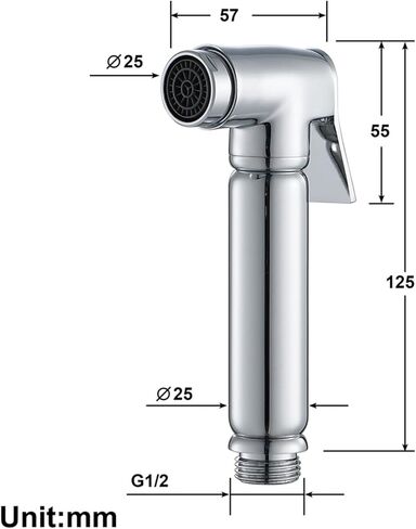 HandheldSprayer Brass Chrome Baby Cloth Diaper Sprayer Portable Hand Held ToiletSprayer Head, for Feminine Wash, Pet Washing, Easy to Install,D(D) in Kuwait