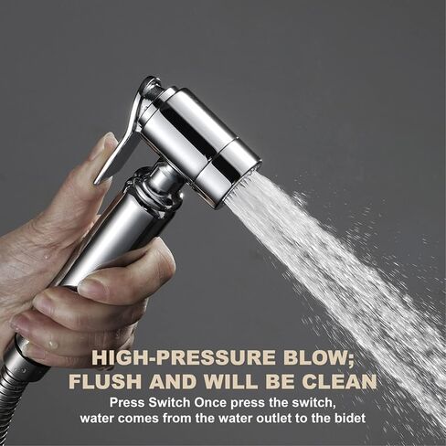 HandheldSprayer Brass Chrome Baby Cloth Diaper Sprayer Portable Hand Held ToiletSprayer Head, for Feminine Wash, Pet Washing, Easy to Install,D(D) in Kuwait