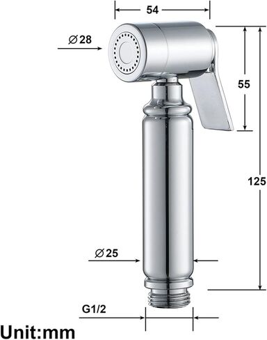 HandheldSprayer Brass Chrome Baby Cloth Diaper Sprayer Portable Hand Held ToiletSprayer Head, for Feminine Wash, Pet Washing, Easy to Install,D(D) in Kuwait