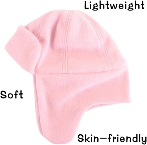LLmoway Baby Toddler Winter Fleece Hat with Ear Flaps Windproof Trapper Hat Soft Warm Beanie Cap for Boys Girls 6M-4T in Saudi Arabia
