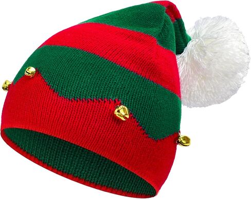 Christmas Elf Knitted Hat for Kids Xmas Beanie Knit Hat for Children in Saudi Arabia