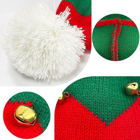 Christmas Elf Knitted Hat for Kids Xmas Beanie Knit Hat for Children in Saudi Arabia