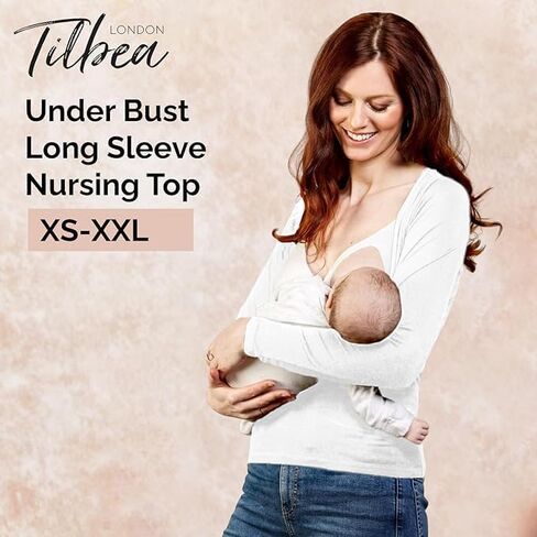 Long Sleeve Nursing Tank Top for Breastfeeding – Maternity Layering Cami with Discreet Breastfeeding Access – XS–XXL in Saudi Arabia
