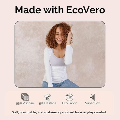 Long Sleeve Nursing Tank Top for Breastfeeding – Maternity Layering Cami with Discreet Breastfeeding Access – XS–XXL in Saudi Arabia
