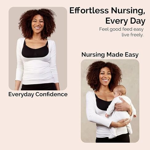 Long Sleeve Nursing Tank Top for Breastfeeding – Maternity Layering Cami with Discreet Breastfeeding Access – XS–XXL in Saudi Arabia