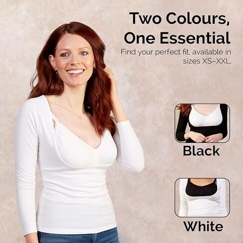 Long Sleeve Nursing Tank Top for Breastfeeding – Maternity Layering Cami with Discreet Breastfeeding Access – XS–XXL in Saudi Arabia