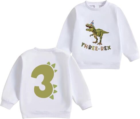 Toddler Boys Birthday Sweatshirts 3rd Birthday Pullover Birthday Outfit Party Long Sleeve Shirt in Kuwait