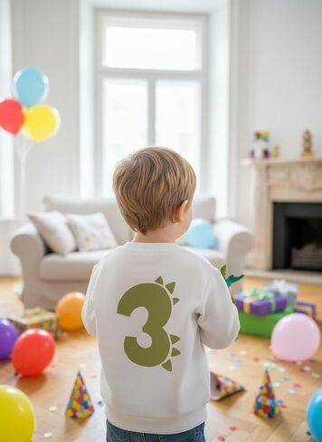 Toddler Boys Birthday Sweatshirts 3rd Birthday Pullover Birthday Outfit Party Long Sleeve Shirt in Kuwait