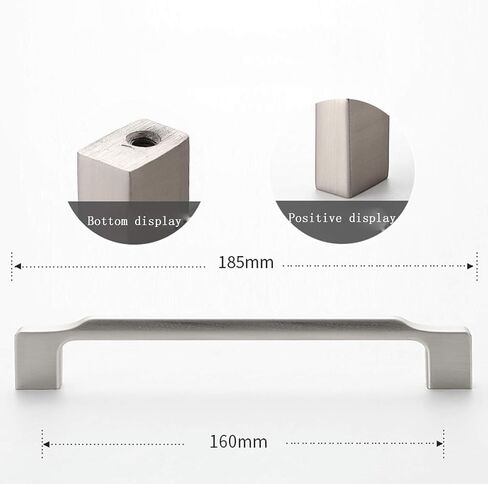 2 Pieces Cabinet Handles Drawer Kitchen Cupboard Pull Door Wardrobe Hardware Furniture DIY Tools(D,Hole Distance 160mm) in Saudi Arabia