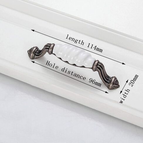 Ceramic Door Knobs Kitchen Cabinet Hardware Handles Zinc Alloy Antique Drawer Pull Cupboard(D,Single Hole) in Kuwait