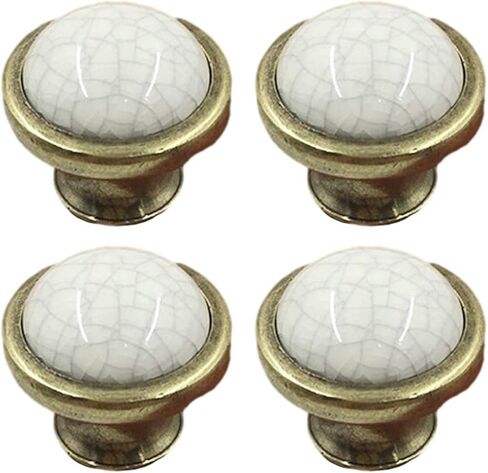 4pcs Kitchen Cabinet Door Knobs Antique Zinc Alloy Cupboard Handles Dresser Drawer Chest of Drawers Vintage Handle(Single Hole) in Saudi Arabia