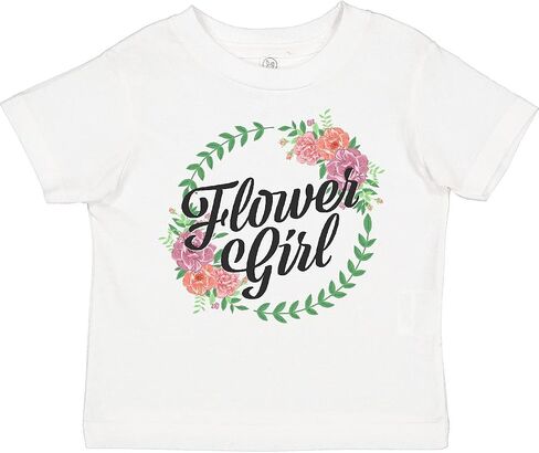 inktastic Flower Girl with Flower Circle Toddler T-Shirt in Saudi Arabia