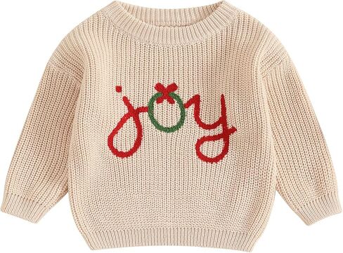 Unisex Baby Christmas Knit Sweater Long Sleeve Crewneck Pullover Sweatshirt Toddler Fall Winter Clothes in Saudi Arabia