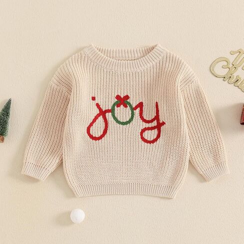 Unisex Baby Christmas Knit Sweater Long Sleeve Crewneck Pullover Sweatshirt Toddler Fall Winter Clothes in Saudi Arabia