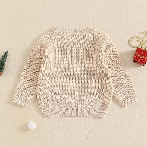 Unisex Baby Christmas Knit Sweater Long Sleeve Crewneck Pullover Sweatshirt Toddler Fall Winter Clothes in Saudi Arabia