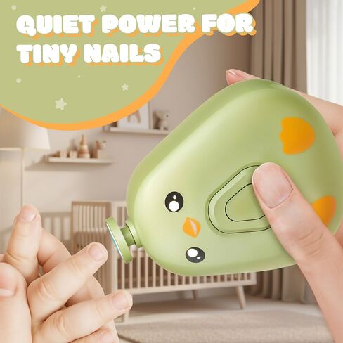 Electric Baby Nail Trimmer – Safe and Quiet Nail File for Infants and Kids, 6 Grinding Heads, Low Vibration & Gentle Power for the Care of your Baby in Saudi Arabia