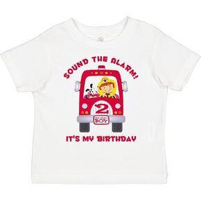 inktastic Fire Truck 2nd Birthday Boy Toddler T-Shirt in Saudi Arabia
