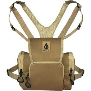 Deltic Tracker XL Bino Harness, Chest Pack with Magnetic Main Pocket, 4 Storage Pockets, Adjustable Straps, Tan in Saudi Arabia