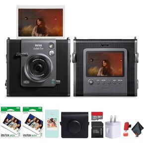 حزمة كاميرا Fujifilm Instax Wide Evo Hybrid للأفلام الفورية (16840957) مع فيلم Fuji Instax-Wide الفوري (40 صورة) + حقيبة حمل متوافقة مع الطراز العتيق + بطاقة ذاكرة 32 جيجابايت + المزيد in Kuwait