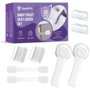 Baby Proofing Toilet Seat Locks Set - Toilet Lid Locks & Multi-Purpose Safety Locks - Easy Installation Child Locks Set with 3M Adhesive - No Tools Required (Pack of 2) in Saudi Arabia