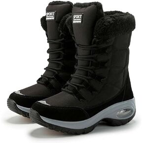 أحذية الثلوج النسائية من Eliogn أحذية شتوية دافئة من القطيفة ومضادة للانزلاق ومقاومة للماء للاستخدام في الهواء الطلق in Kuwait