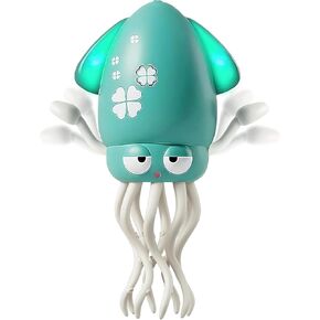 Dancing Octopus Toy,Smart Tentacle Explorer,Crawling Dancing Automatic Obstacle Sensor Toys,Electric Crawling Octopus with LED Lights & Music (Green Jellyfish) in Saudi Arabia