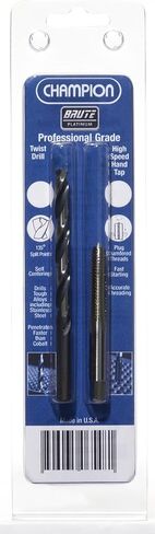 Champion 06549 308-3/8-16P/XL5-5/16 Combination HSS 308-3/8-16 Plug Tap and XL5-5/16 HSS Drill with 135-Degree Split Point, Brute Platinum in Saudi Arabia