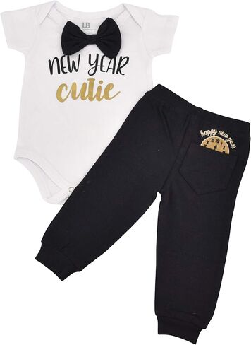 Baby Boys Girls 2pc Outfit Set Short Sleeve Bodysuit with Pants in Saudi Arabia