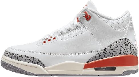 NIKE Air Jordan 3 Retro Women's Shoes (CK9246-121, White/Sail/Cement Grey/Cosmic Clay) Size 7.5 in Saudi Arabia