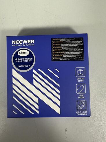 NEEWER 67mm 1/4 & 1/8 مجموعة مرشحات عدسة الكاميرا السوداء (عبوتان)، مرشح تأثير سينمائي زجاجي متعدد الطبقات مع حقيبة تخزين وقطعة قماش تنظيف 2X للتصوير الفوتوغرافي لصور الفيديو in Saudi Arabia