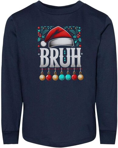 تي شيرت Bruh Christmas للأطفال الصغار بأكمام طويلة in Saudi Arabia