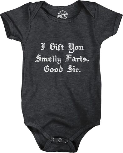 Crazy Dog T-Shirts Baby Bodysuit I Gift You Smelly Farts Good Sir Funny Nasty Gas Novelty Graphic Jumper for Infants in Saudi Arabia