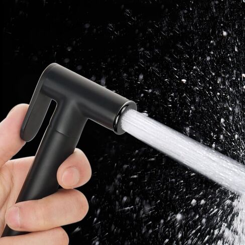 Sprayer Brass HandheldSprayer for Toilet Black Baby Cloth Diaper Sprayer PortableFaucet withHose for Feminine Wash, Pet Washing, Easy to Install in Kuwait