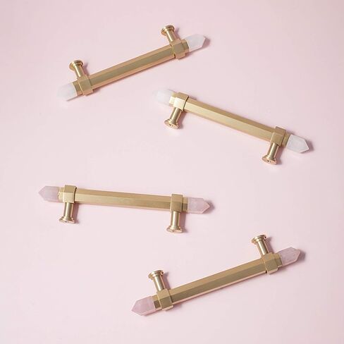 1 Pieces Crystal Door Knob Drawer Knobs Kitchen Cabinet Hardware Handles Cupboard Pull Internal Brass Furniture Handle(B,Hole Distance 96mm) in Saudi Arabia