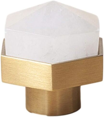 1 Pieces Crystal Door Knob Drawer Knobs Kitchen Cabinet Hardware Handles Cupboard Pull Internal Brass Furniture Handle(B,Hole Distance 96mm) in Saudi Arabia